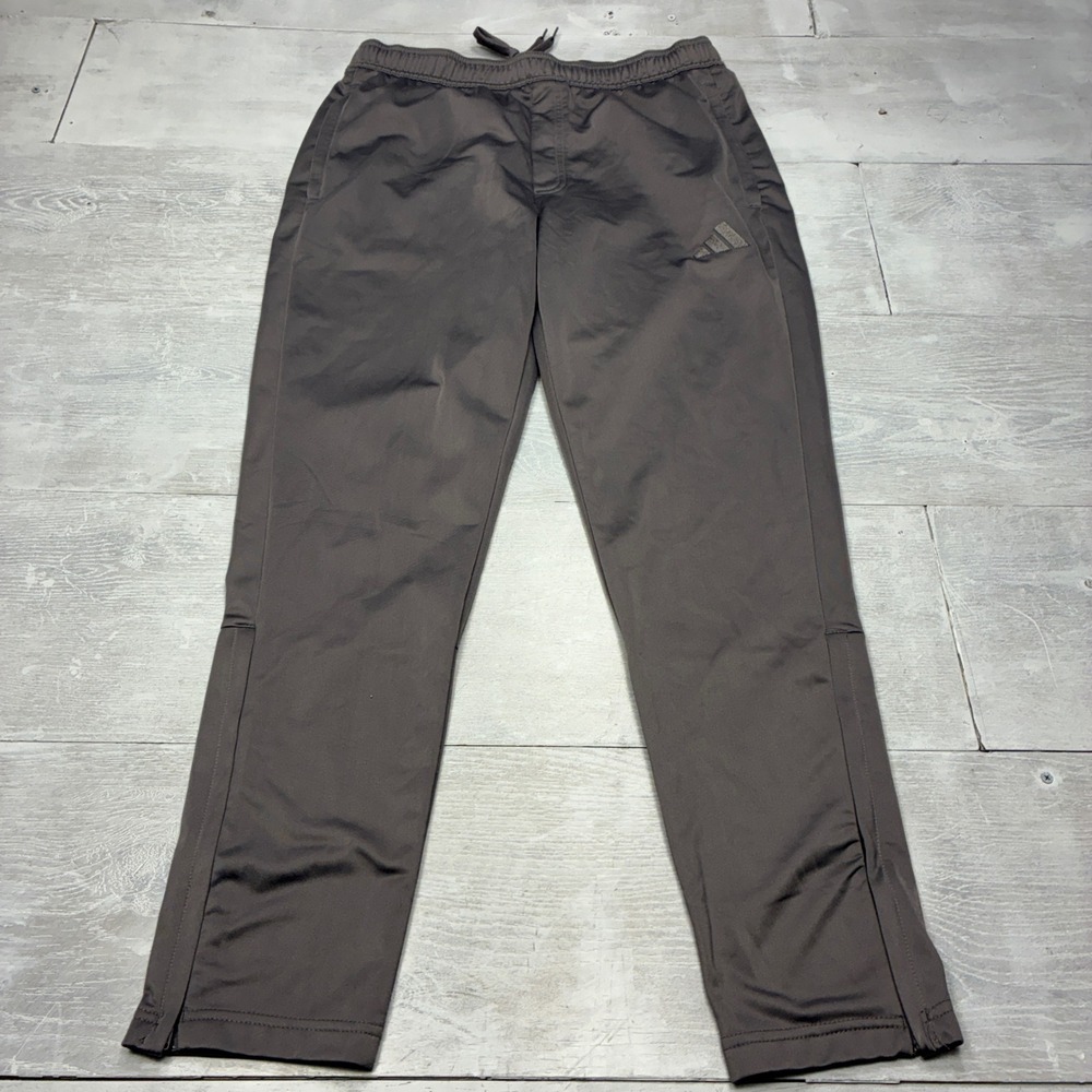 Adidas Track Pants Mens Large Gray Ankle Zip Joggers Athletic KD3637 2GF001